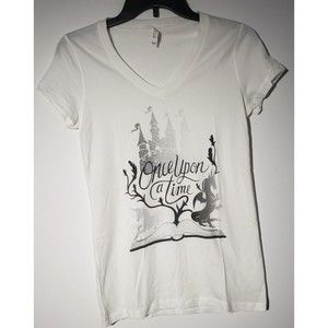 Bella Youth Small T Shirt Graphic Print "Once Upon A Time" Disney Castle Dragon